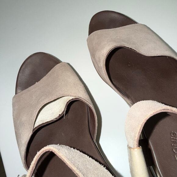 Kork-Ease Kerin Suede Leather Wedge Sandals Casual Vacation Taupe Sz 10 - Picture 8 of 9